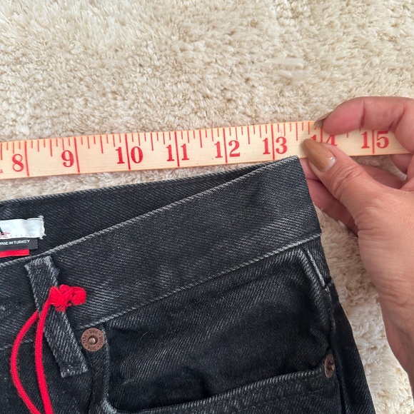 NWT Zara Womens Jeans Size 4 Black Wide Leg Denim - Picture 3 of 8